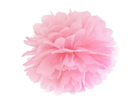 Pompon z bibuły jasnoróżowy 35 cm