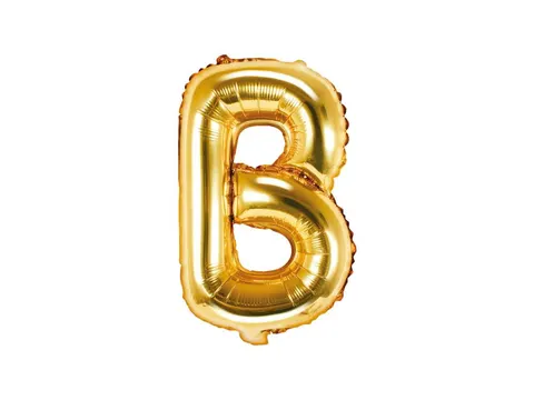Balon foliowy litera B złoty 35 cm