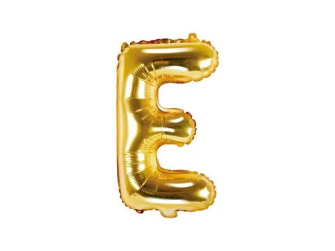 Balon foliowy litera E złoty 35 cm