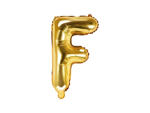 Balon foliowy litera F złoty 35 cm