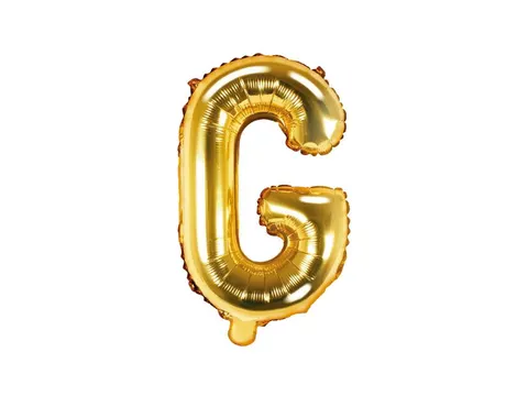 Balon foliowy litera G złoty 35 cm