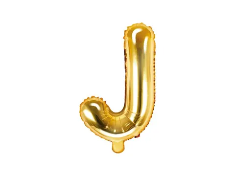 Balon foliowy litera J złoty 35 cm
