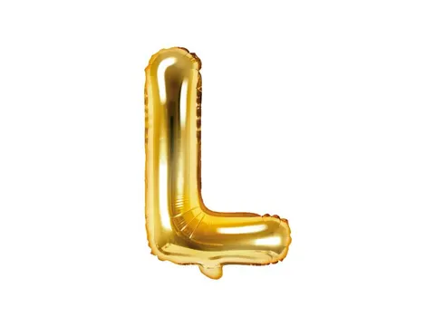 Balon foliowy litera L złoty 35 cm