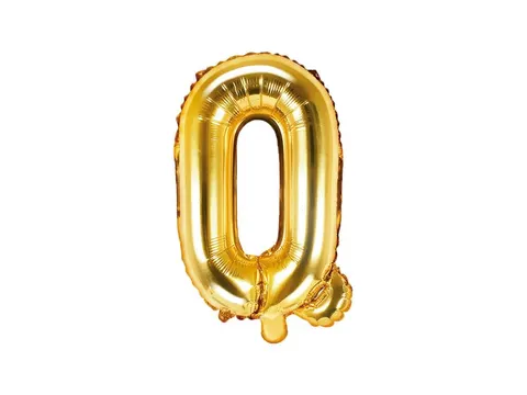 Balon foliowy litera Q złoty 35 cm