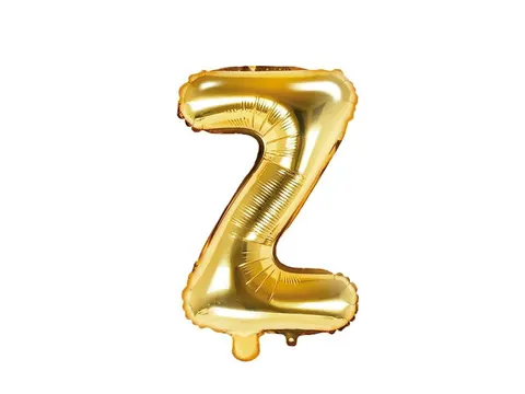 Balon foliowy litera Z złoty 35 cm