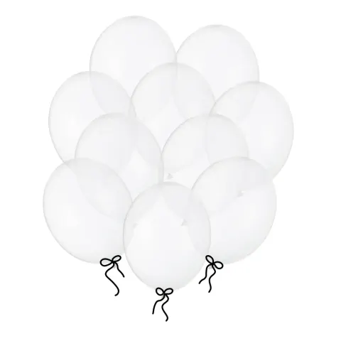 Balony przezroczyste transparentne 27 cm 12 cali 100 szt PartyDeco