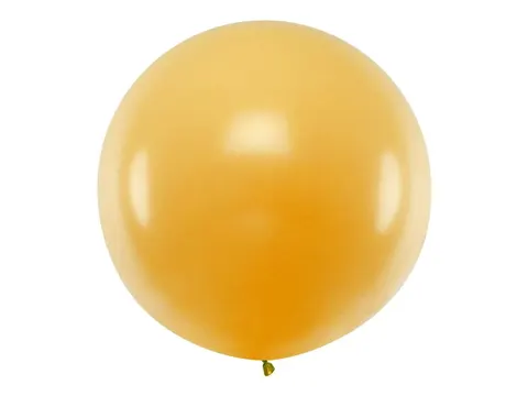 Balon gigant okrągły złoty metaliczny 100 cm PartyDeco