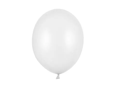 Balon biały metaliczny 30 cm 14 cali 1 szt