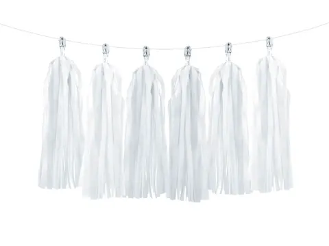 Girlanda frędzle biała 150 cm
