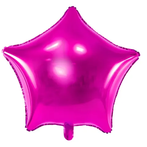 Balon foliowy gwiazda ciemnoróżowy 48 cm