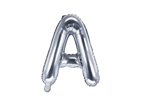 Balon foliowy litera A srebrny 35 cm