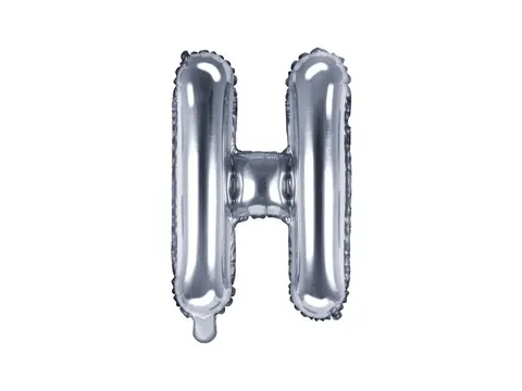 Balon foliowy litera H srebrny 35 cm