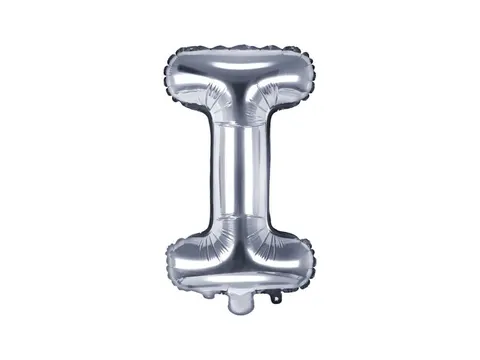 Balon foliowy litera I srebrny 35 cm