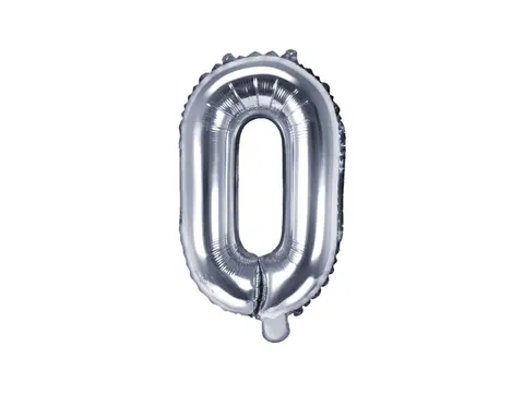 Balon foliowy litera O srebrny 35 cm