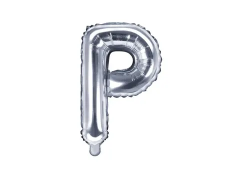 Balon foliowy litera P srebrny 35 cm