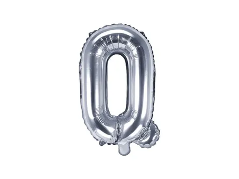 Balon foliowy litera Q srebrny 35 cm
