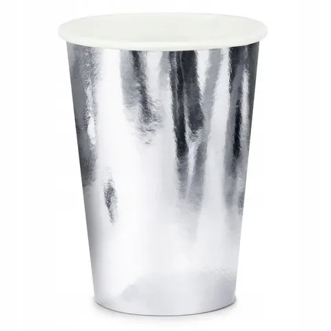 Kubeczki papierowe srebrne 220 ml 6 szt