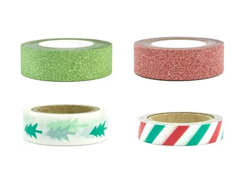 Taśma papierowa washi tape w świąteczne wzory 4 szt