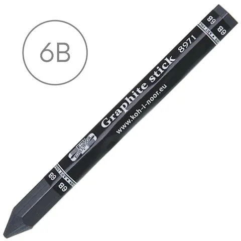 Bezdrzewny ołówek grafitowy Koh-i-noor Graphite Stick - 6B