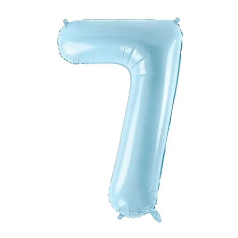 Balon foliowy cyfra 7 jasnoniebieski 85 cm