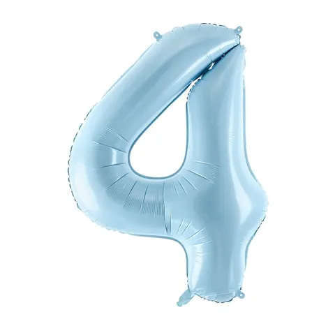 Balon foliowy cyfra 4 jasnoniebieski 85 cm