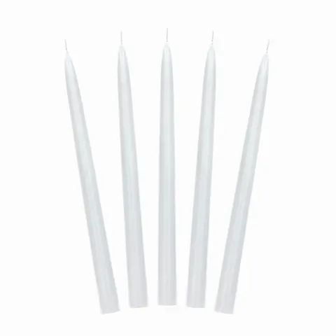 Świece stożkowe białe 24 cm 10 szt