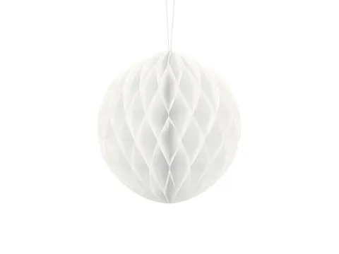 Kula bibułowa Honeycomb biała 20 cm