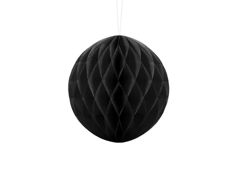 Kula bibułowa Honeycomb czarna 20 cm