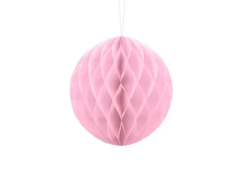 Kula bibułowa Honeycomb jasnoróżowa 20 cm
