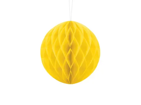 Kula bibułowa Honeycomb żółta 20 cm