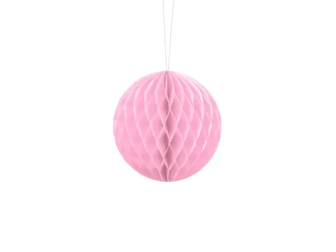 Kula bibułowa Honeycomb jasnoróżowa 10 cm