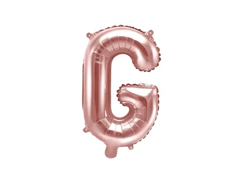Balon foliowy litera G różowe złoto 35 cm