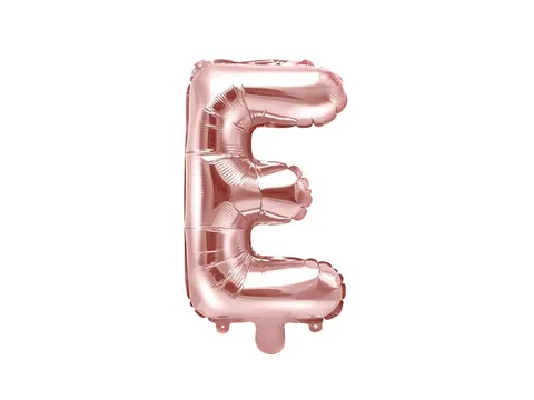Balon foliowy litera E różowe złoto 35 cm