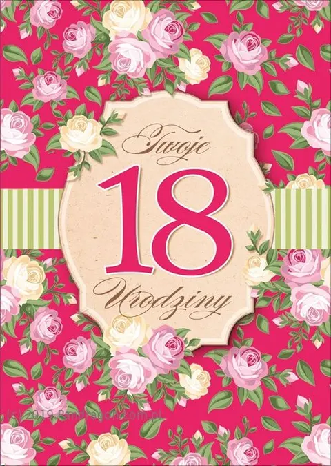 Kartka urodzinowa - Twoje 18 urodziny