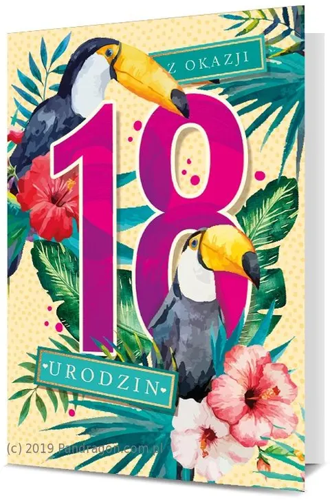Kartka urodzinowa - z okazji 18 urodzin