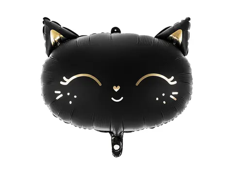 Balon foliowy czarny kotek 48 cm