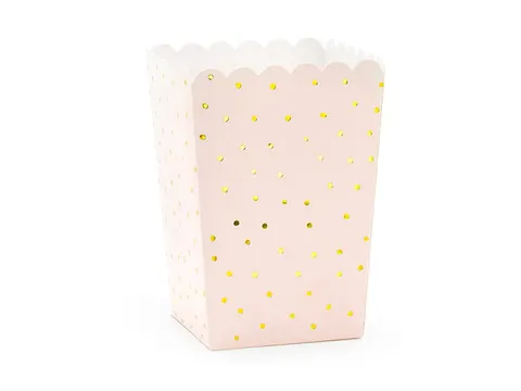 Pudełka na popcorn jasnoróżowe 6 szt