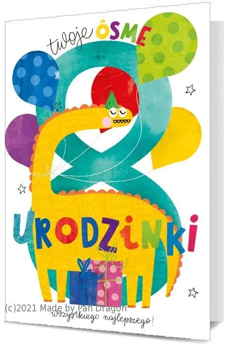 Kartka urodzinowa - Twoje 8 urodzinki