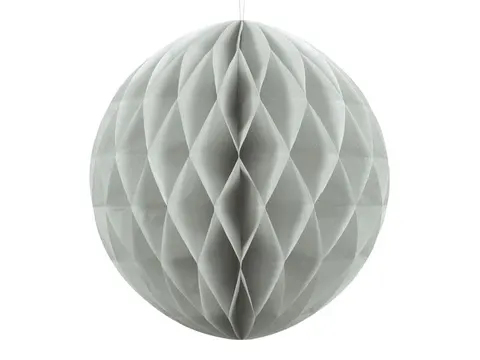 Kula bibułowa Honeycomb szara 30 cm