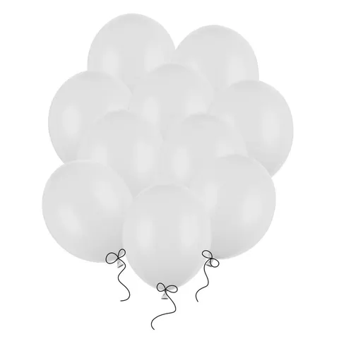 Balony białe pastelowe 30 cm 14 cali 100 szt PartyDeco