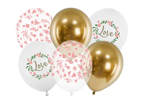 Balony love 30 cm 14 cali 6 szt