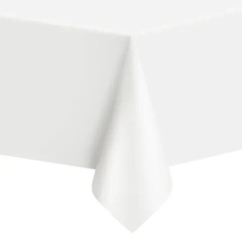 Obrus foliowy biały 137 cm x 274 cm