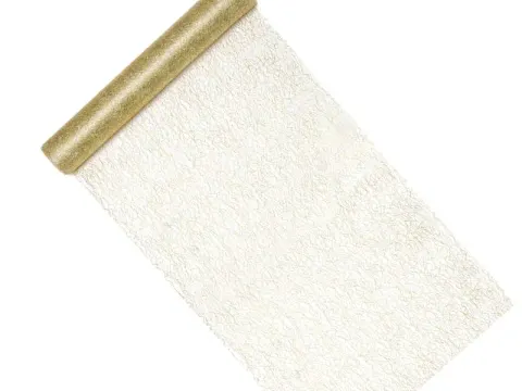 Siatka dekoracyjna fibra złota 36 cm x 9 m