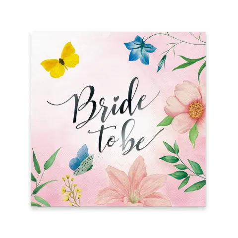 Serwetki papierowe na wieczór panieński Bride to be 10 szt