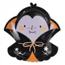Talerzyki papierowe na Halloween Dracula 25 cm 6 szt