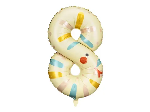Balon foliowy cyfra 8 wąż 85 cm