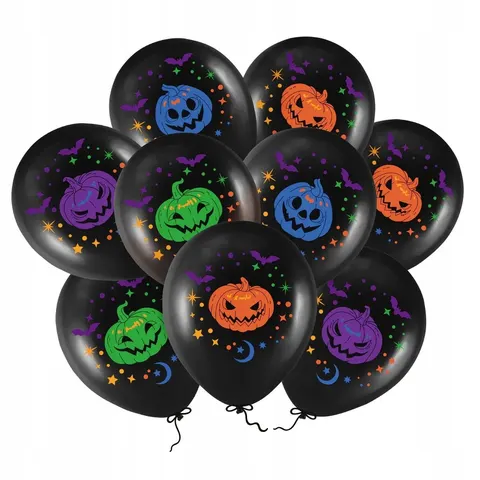 Balony na halloween 27 cm 12 cali 9 szt