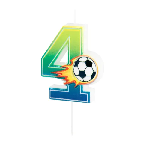 Świeczka cyfra 4 piłka nożna football
