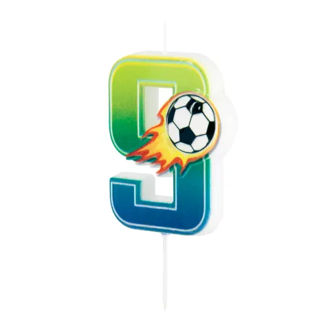 Świeczka cyfra 9 piłka nożna football