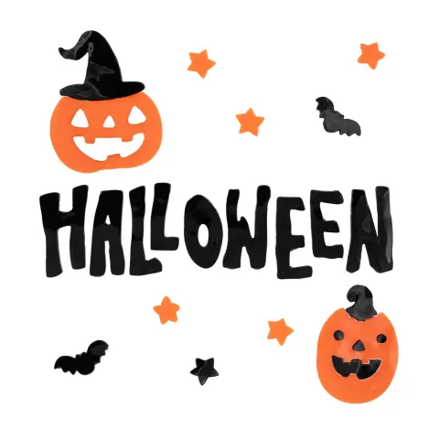 Naklejki żelowe na okno na Halloween
